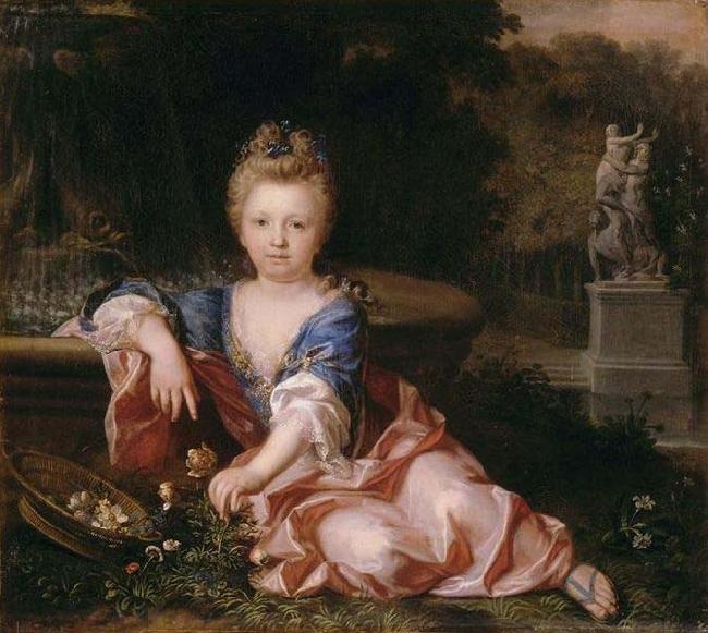 Alexis Simon Belle Portrait of Mariana Victoria of Spain fiancee of Louis XV oil painting image